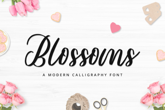 Blossoms Script Handwritten Font for Makers
