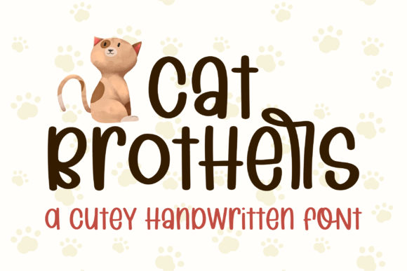 Cat Brothers Script Handwritten Font for Makers