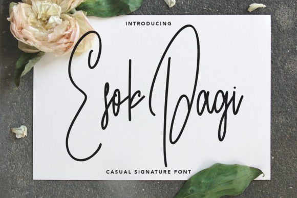 Esok Pagi Script Handwritten Font for Makers