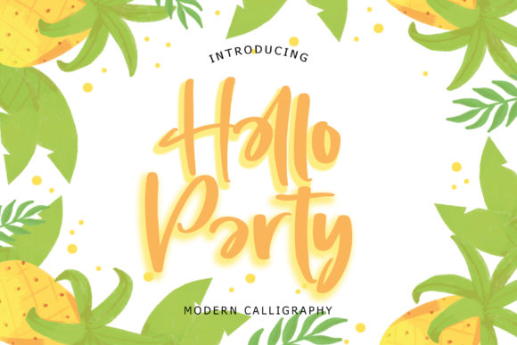 Hello Party Font: A Casual Script Handwritten Typeface for Makers