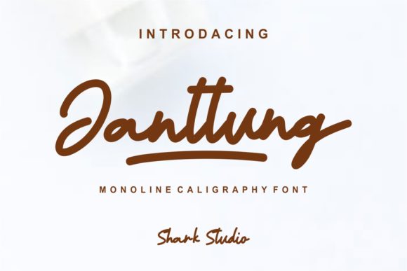 Janttung: An Elegant Monoline Script Handwritten Font
