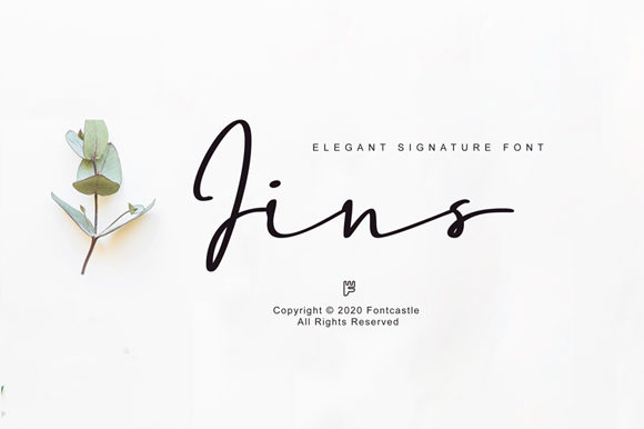Jins Font: A Relaxed Handwritten Typeface for Logos and Branding