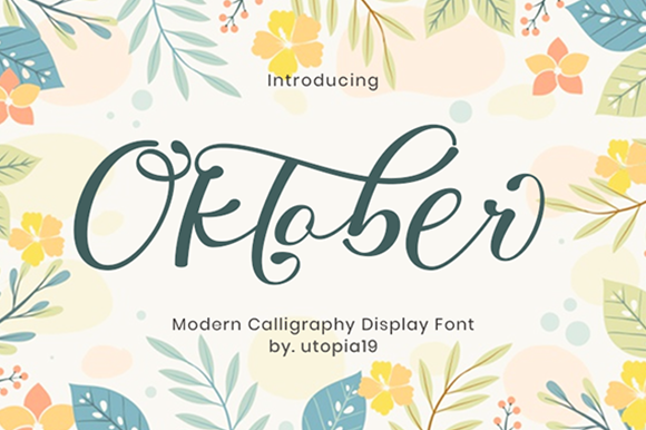 Oktober Script Handwritten Font for Elegant Craft Projects