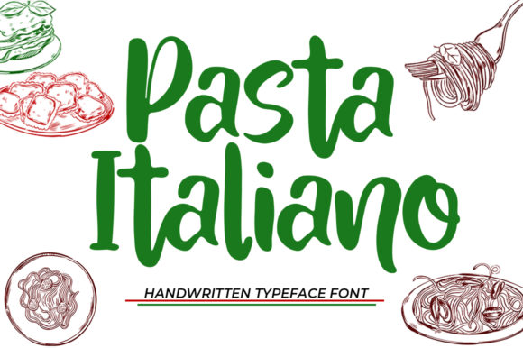 Pasta Italiano Font for Sweet, Lively Handwritten Design