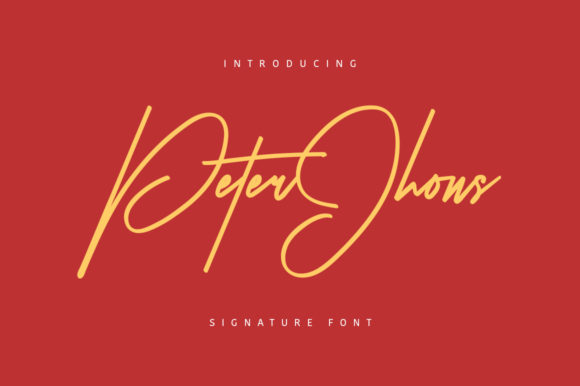 Peter Jhons: Elegant Script Handwritten Font for Digital Branding