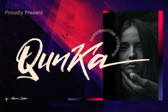 Qunka: A Dramatic Handwritten Font
