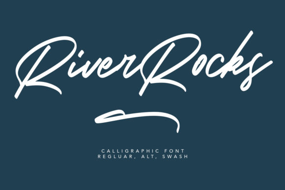 River Rocks: A Script Handwritten Font for Bold Creative Campaigns