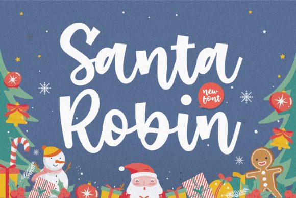 Santa Robin Script Handwritten Font for Makers