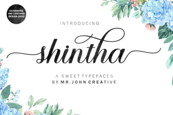 Shintha: A Delicate Script Handwritten Font for Elegant Makers